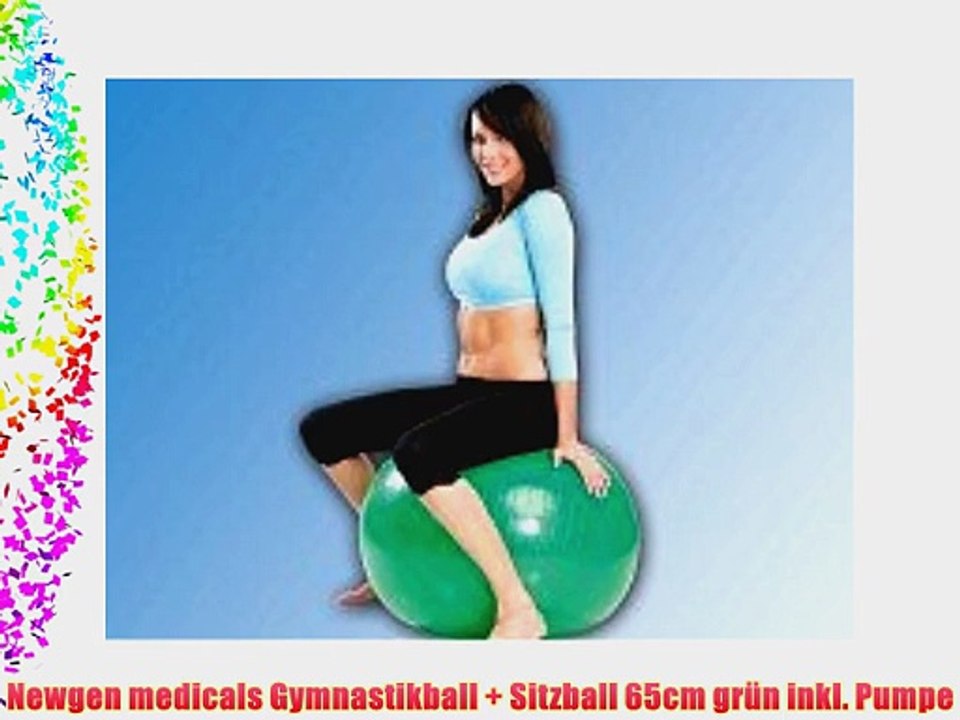 Newgen medicals Gymnastikball   Sitzball 65cm gr?n inkl. Pumpe