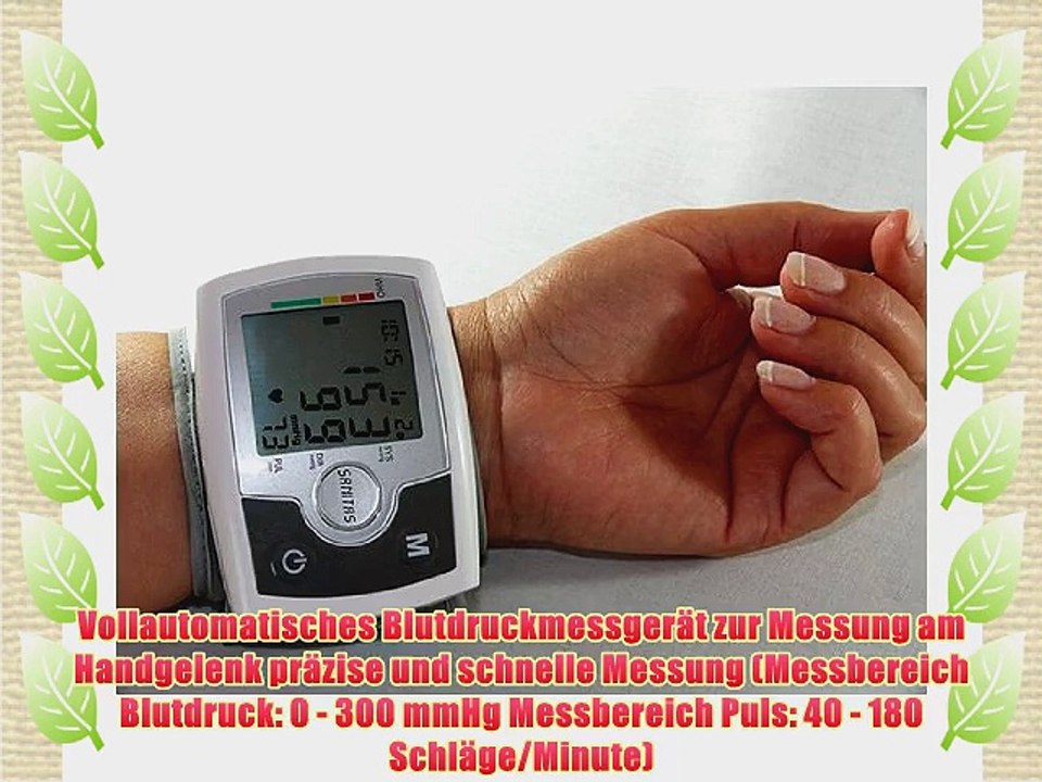 Sanitas Handgelenk Blutdruckmessger?t SBM 03 - Vollautomatische Messung am Handgelenk mit WHO-Indikator!