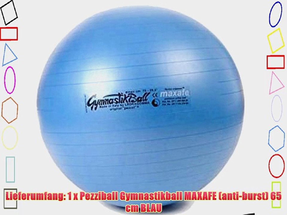 Pezziball Gymnastikball MAXAFE (anti-burst) 65 cm BLAU