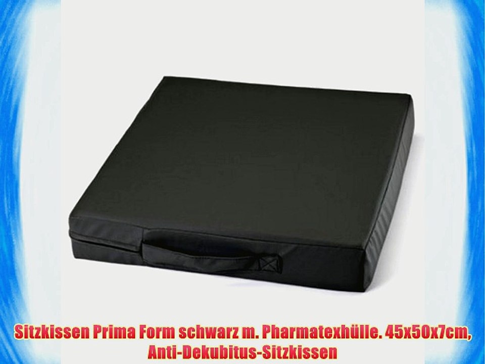 Sitzkissen Prima Form schwarz m. Pharmatexh?lle. 45x50x7cm Anti-Dekubitus-Sitzkissen