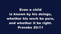 Proverbs 20:11 KJV Children's Bible Drill, Red Cycle 1
