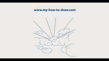 How to draw Clouds Easy step by step drawing lessons for kids