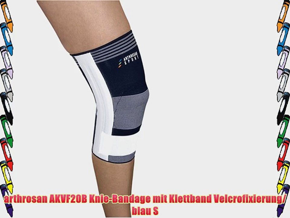 arthrosan AKVF20B Knie-Bandage mit Klettband Velcrofixierung/ blau S
