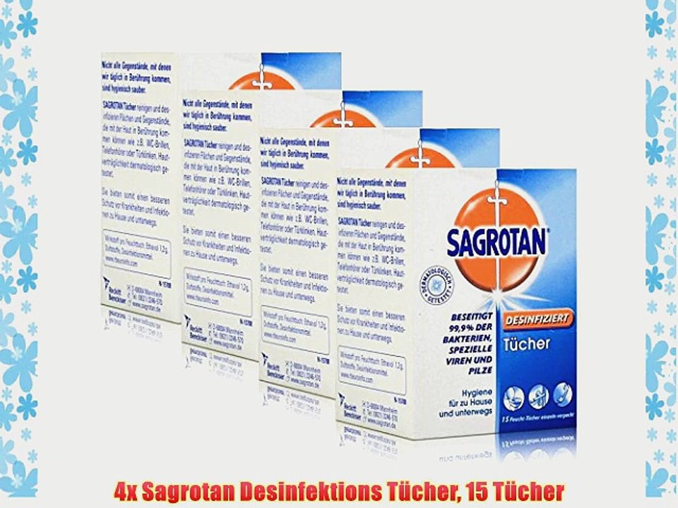 4x Sagrotan Desinfektions T?cher 15 T?cher