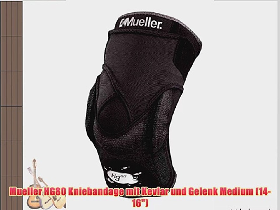 Mueller HG80 Kniebandage mit Kevlar und Gelenk Medium (14-16)