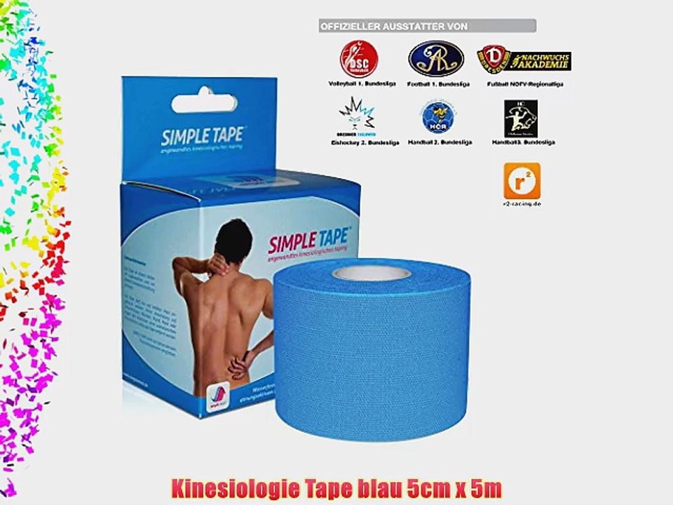 Kinesiologie Tape elastisches Tape 5mx5cm in verschiedenen Farben Original SIMPLE TAPE (12