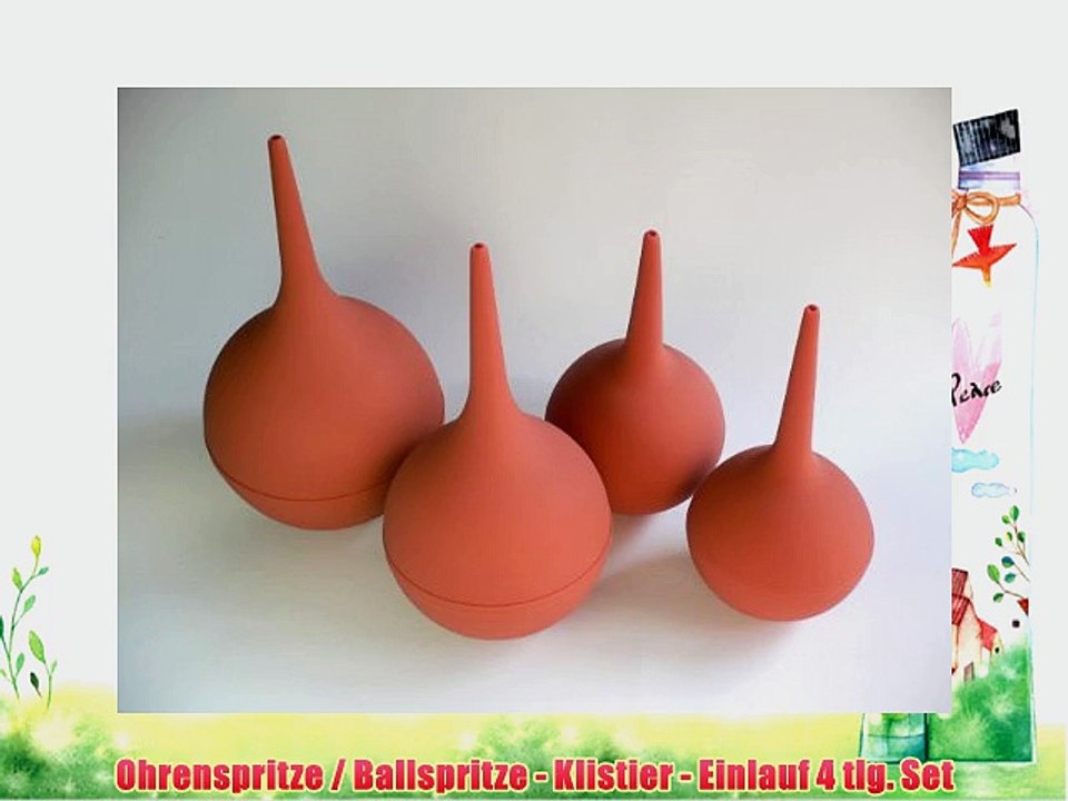 Ohrenspritze / Ballspritze - Klistier - Einlauf 4 tlg. Set