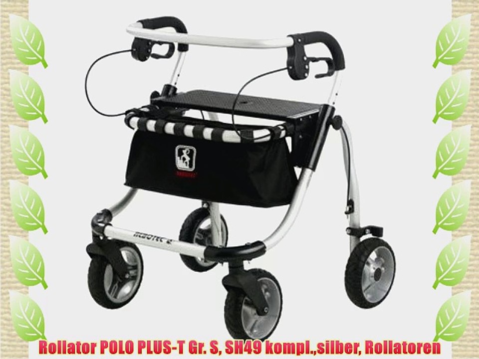 Rollator POLO PLUS-T Gr. S SH49 kompl.silber Rollatoren