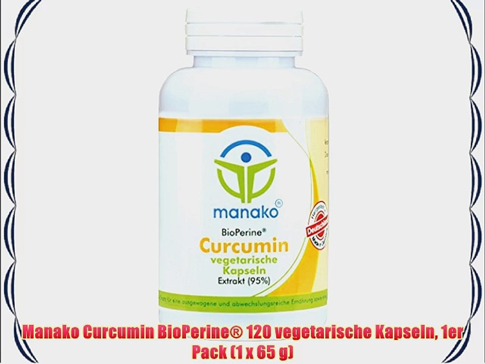 Manako Curcumin BioPerine? 120 vegetarische Kapseln 1er Pack (1 x 65 g)