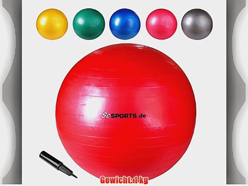 ScSPORTS Gymnastikball Sitzball Rot 65 cm 10000396