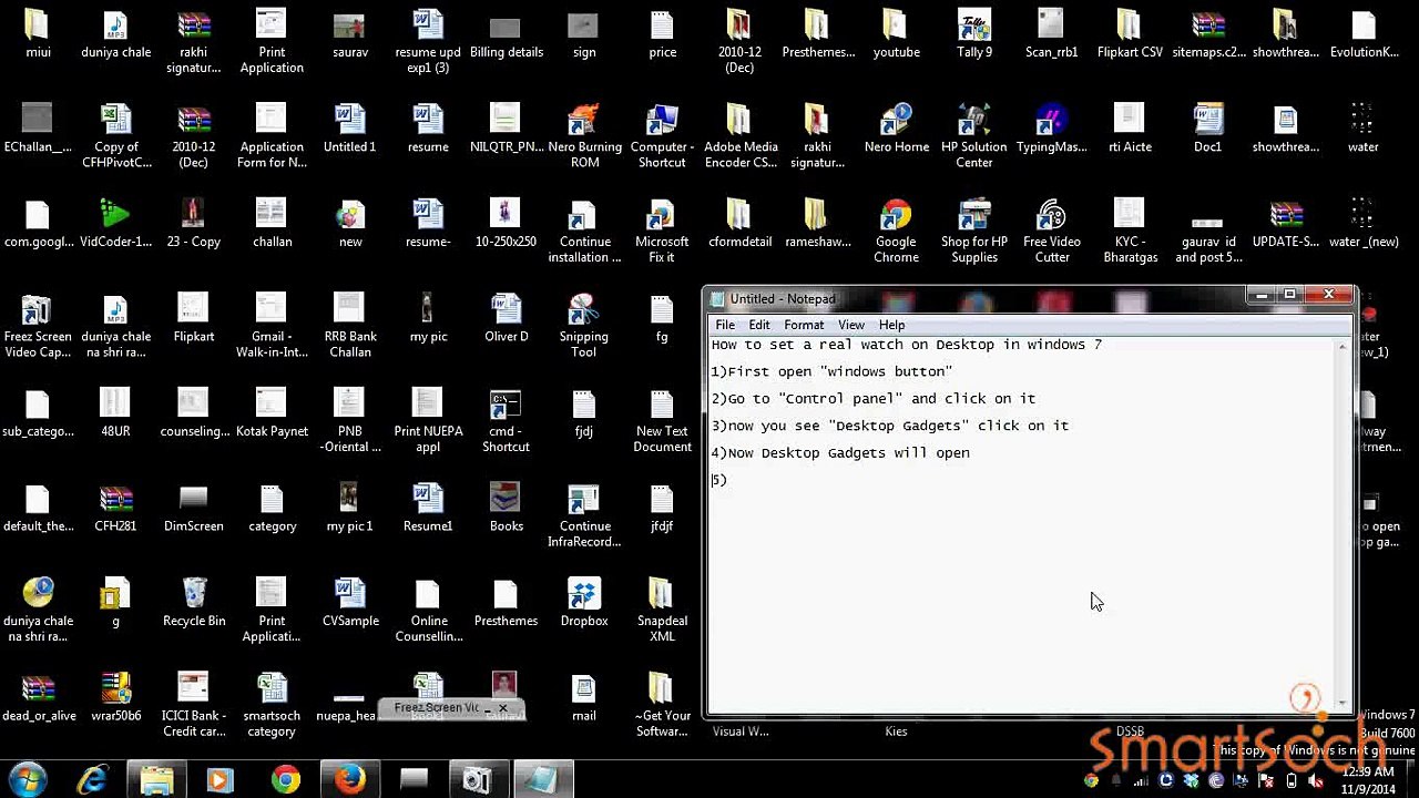 How To Set Clock Or Watch In Windows 7