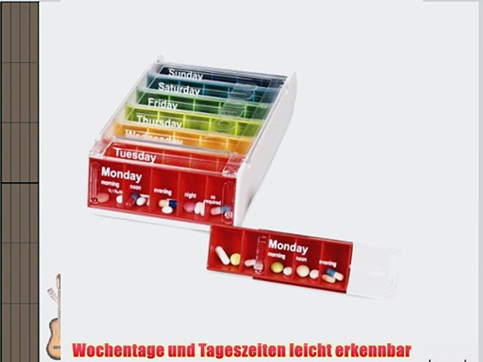 Anabox Tablettenbox 7 Tage regenbogenfarben
