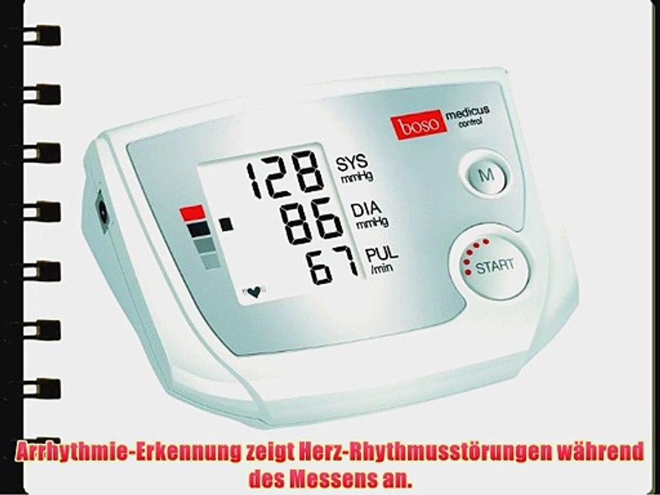 Boso Medicus Control vollautomatisches Blutdruckmessger?t f?r den Oberarm mit Universal-Manschette