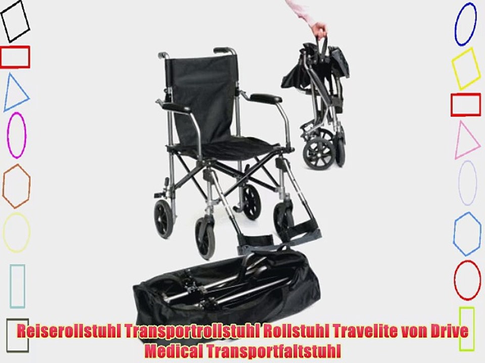 Reiserollstuhl Transportrollstuhl Rollstuhl Travelite von Drive Medical Transportfaltstuhl