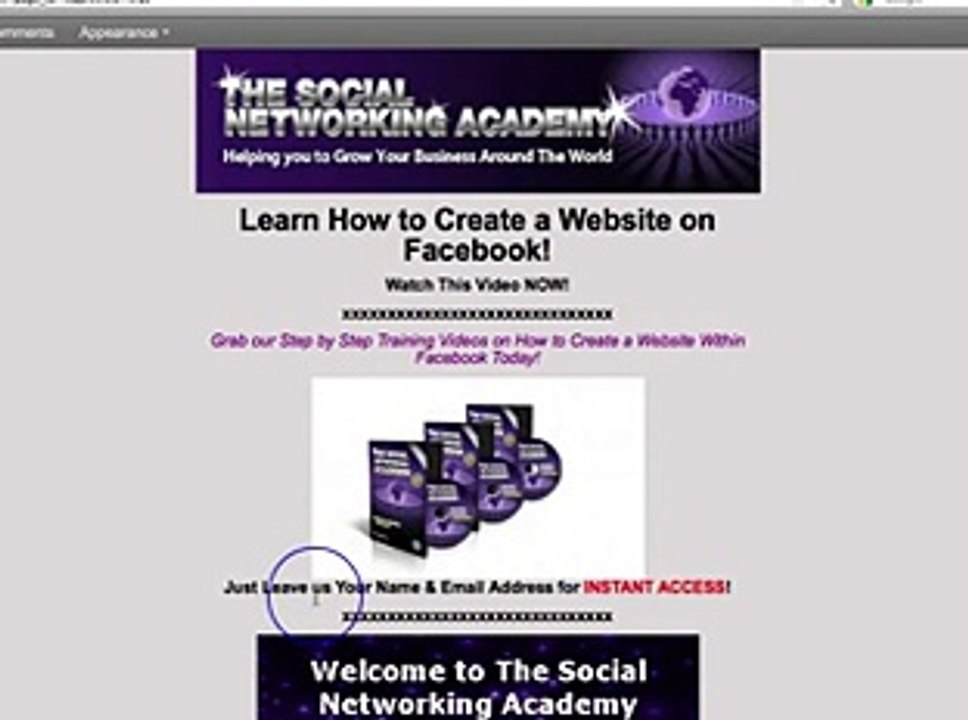 Create a Website on Facebook Part 10 - Wordpress Tutorial 3 - Video Dailymotion