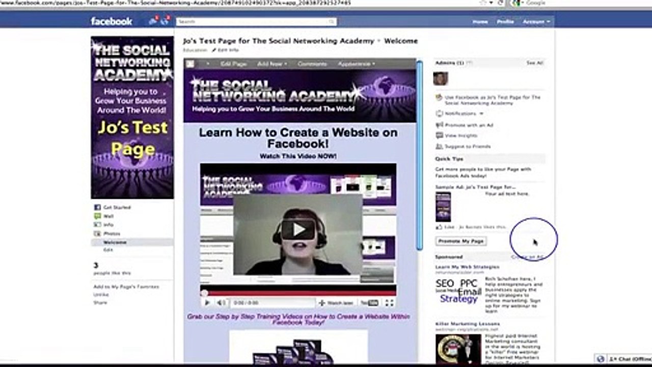 Create a Website on Facebook Part 13 Removing Scrollbars - Video Dailymotion