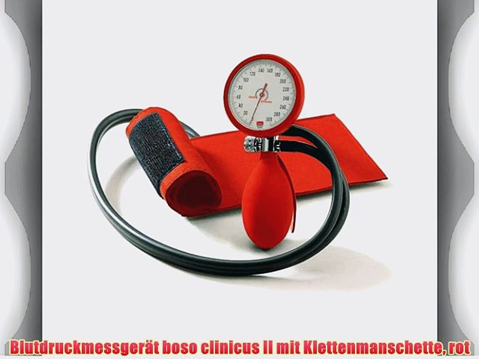 Blutdruckmessger?t boso clinicus II mit Klettenmanschette rot