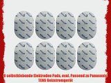 8 selbstklebende Elektroden Pads oval. Passend zu Panasonic TENS Reizstromger?t