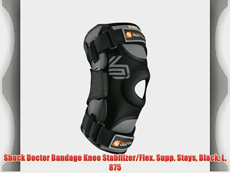 Shock Doctor Bandage Knee Stabilizer/Flex. Supp. Stays Black L 875