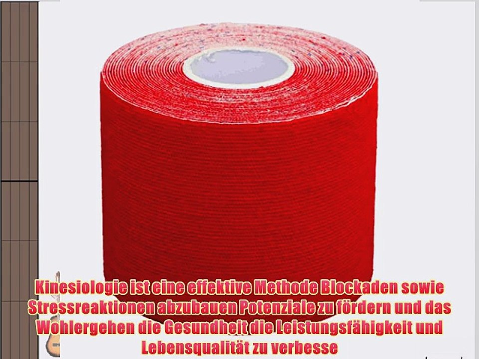 6x Kinesiologie Tape elastisches Klebeband 5mx5cm in verschiedenen Farben  hautfreundlich