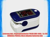 Pulsoximeter PULOX PO-100 mit LED-Anzeige und Zubeh?r * Farbe: blau
