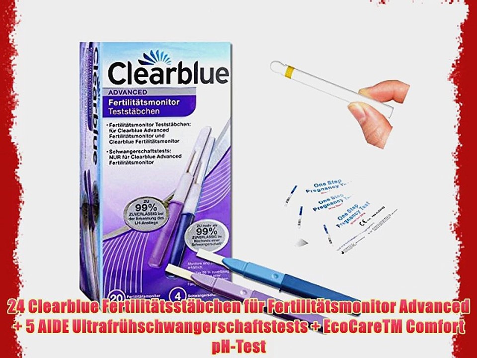 24 Clearblue Fertilit?tsst?bchen f?r Fertilit?tsmonitor Advanced   5 AIDE Ultrafr?hschwangerschaftstests