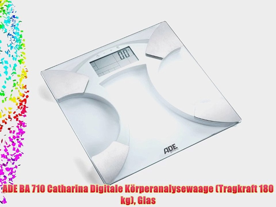ADE BA 710 Catharina Digitale K?rperanalysewaage (Tragkraft 180 kg) Glas