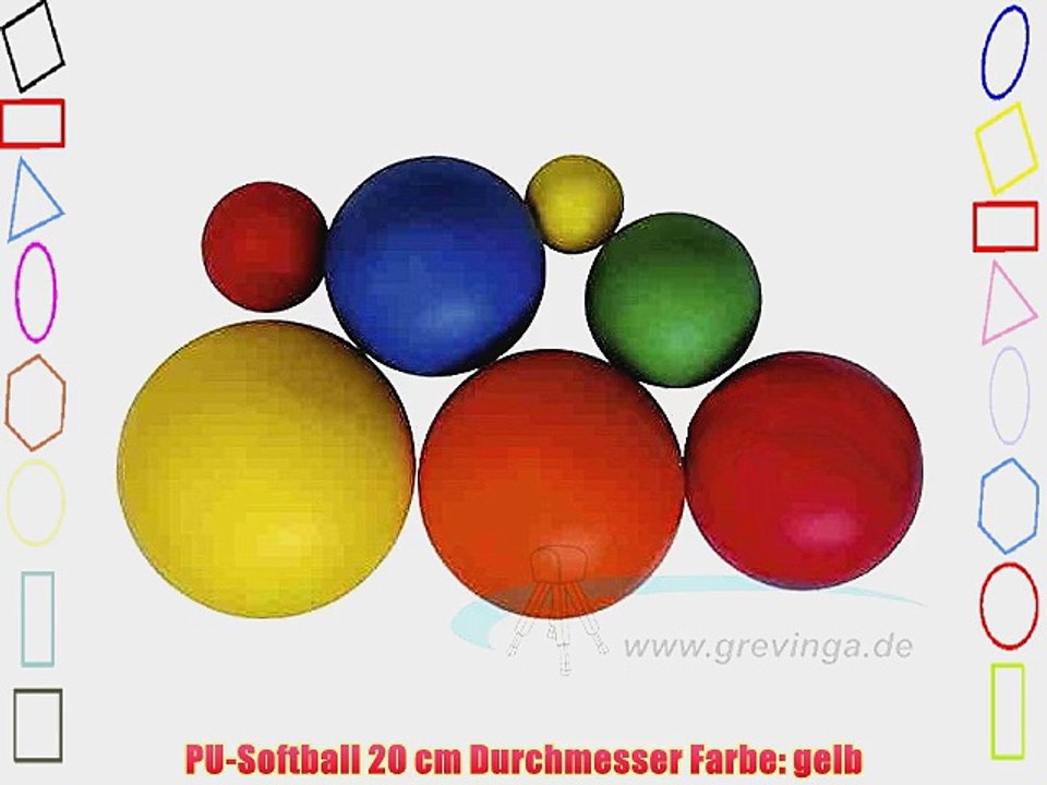 PU-Softball 20 cm Durchmesser Farbe: gelb
