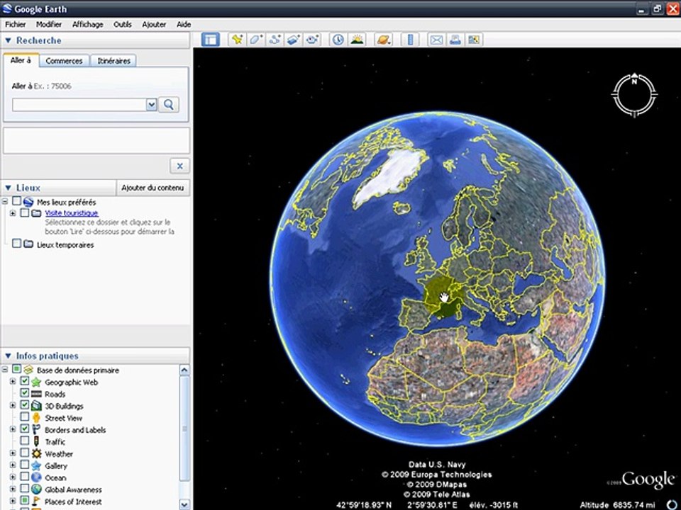 Utiliser Google Earth