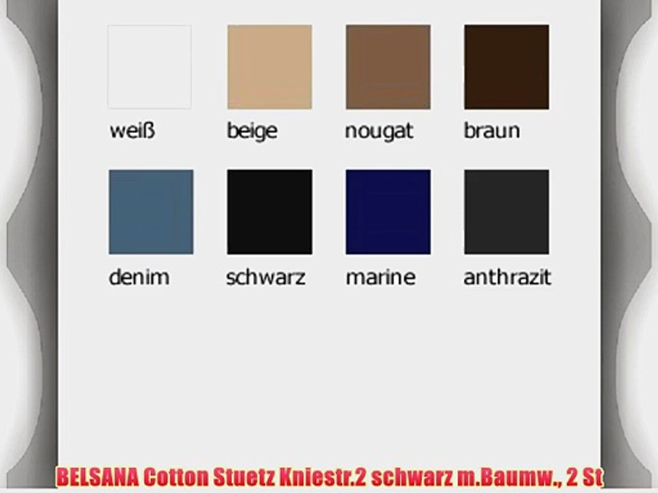 BELSANA Cotton Stuetz Kniestr.2 schwarz m.Baumw. 2 St