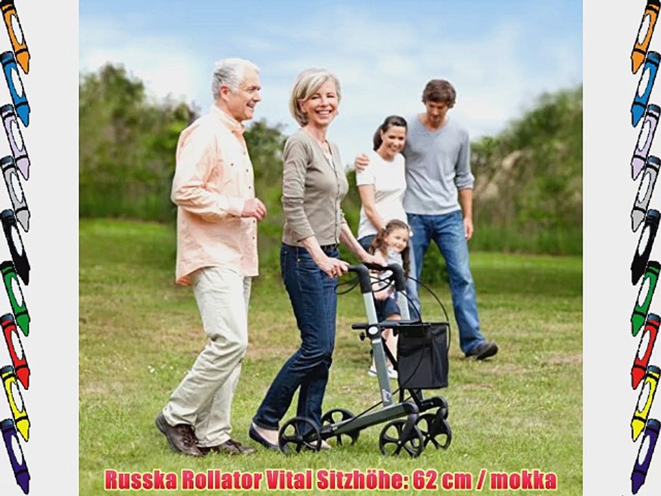 Russka Rollator Vital Sitzh?he: 62 cm / mokka