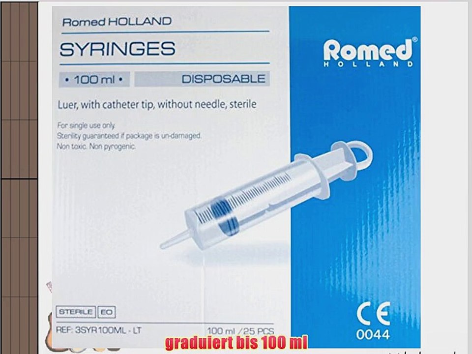 Blasenspritzen von Romed Medical Wundspritze 100 ml Blasenspritze steril verpackt verschiedene