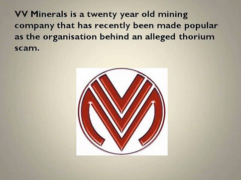 VV Minerals India Falsely Accused Of Involvement In Thorium Scam