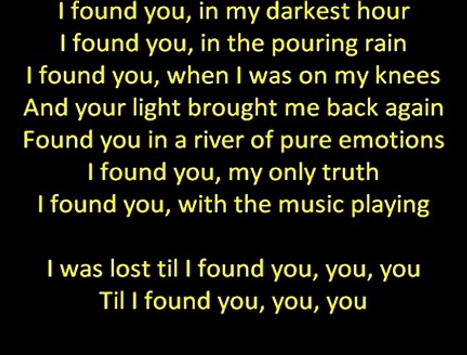 The Wanted-I Found You Lyrics