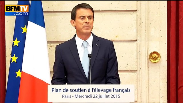 Crise des éleveurs: Chacun doit pouvoir vivre dignement de son travail , déclare Valls