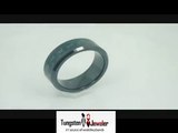 Black and Green Beveled Carbon Fiber Ceramic Ring - Offered by TungstenJeweler.com