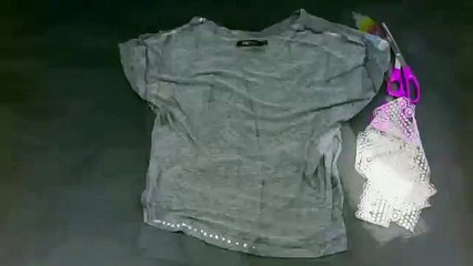 DIY: Add Lace Detailing To Your Old T shirt