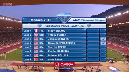100m haies – DL Monaco 2015, victoire de Sharika Nelvis (12''46)