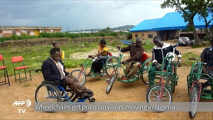 Wheelchairs get polio survivors moving in Nigeria