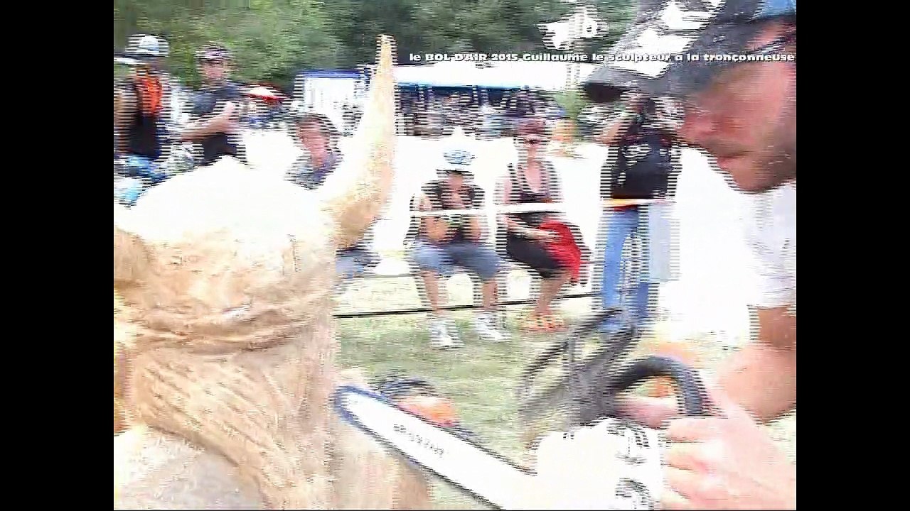 Bol d'Air 2015 Guillaume le sculpteur à la tronçonneuse