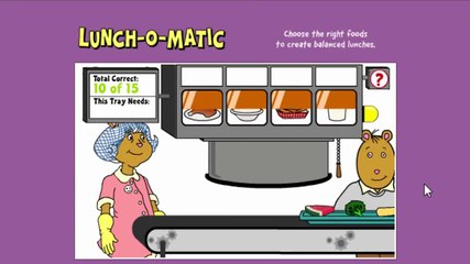 Arthur Lunch O Matic Cartoon Animation PBS Kids Game Play Walkthrough