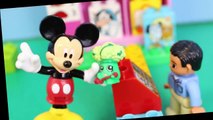 Peppa Pig Shopping Shopkins at the Duplo Lego My First Shop and Mickey Mouse with Minnie M