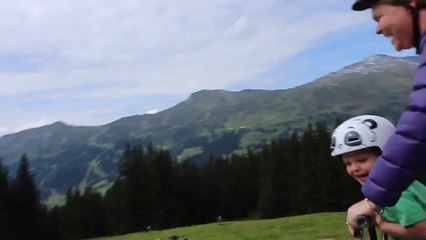Lenzi Bike Ride Down Rothorn, Switzerland