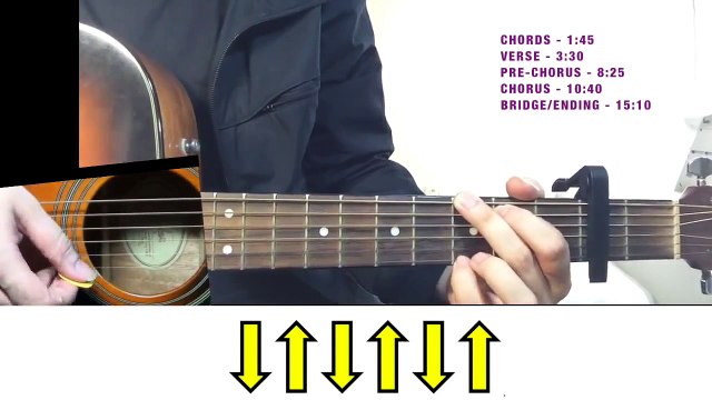 'Through The Dark' One Direction Guitar Tutorial Lesson