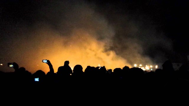 Bonfire at Brockham for Guy Fawkes Day