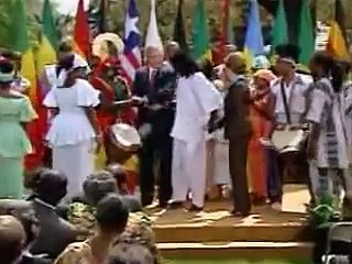 George bush african tribal dance