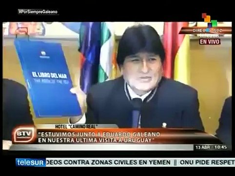 Bolivia: lamenta Evo Morales muerte de Eduardo Galeano