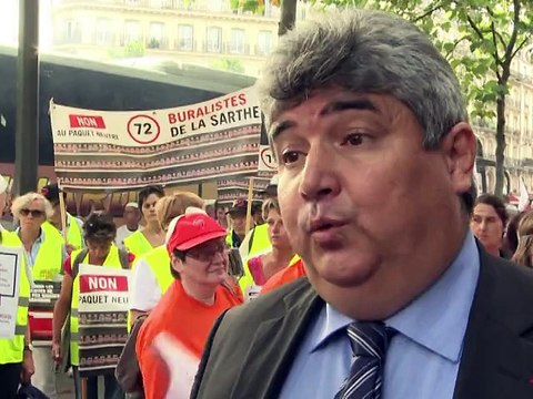 Paquet neutre: plusieurs centaines de buralistes manifestent devant le Sénat