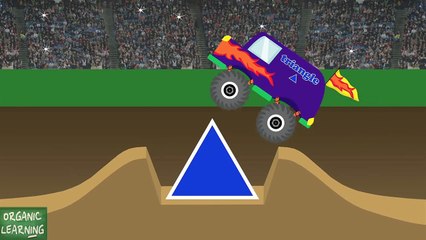 Monster Trucks Teaching Shapes - Learning Basic Shapes Video for Kids