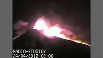 4/24/2012 -- Mount Etna - Italy - Erupts violently